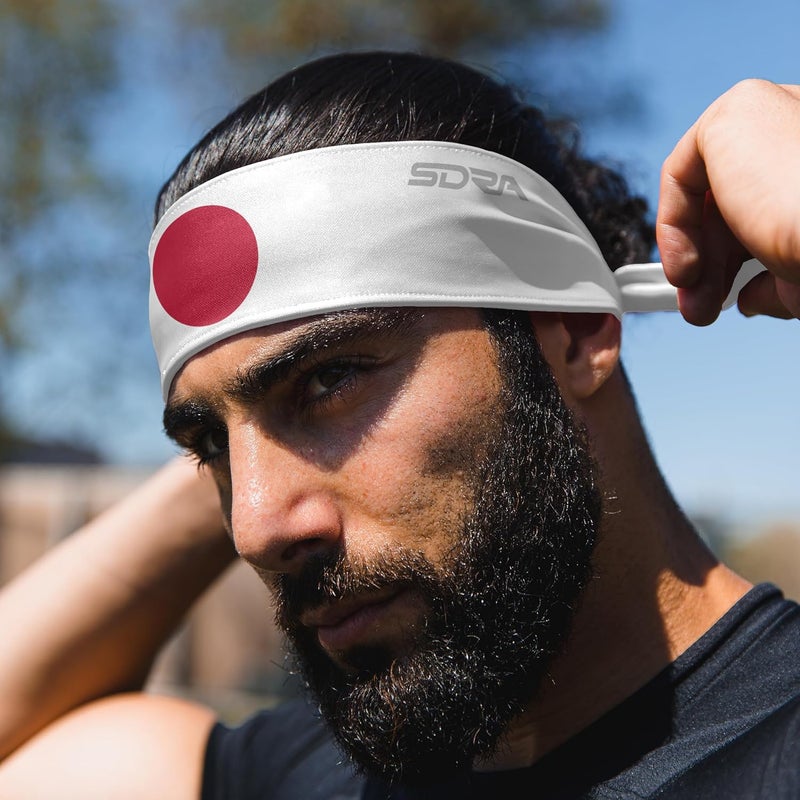 Suddora Country Flag Tie Headband with National Flag, Breathable Sweatband for National Sports Events, Non-slip Fabric Sweatband for Soccer, Tennis, Workout, Costumes & Cosplay - Image 5