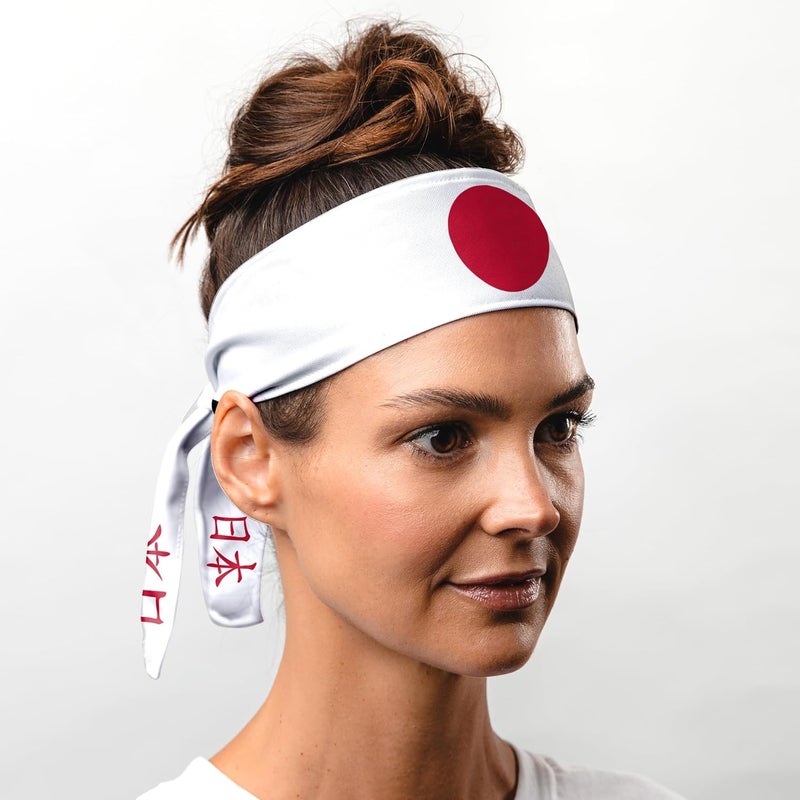 Suddora Country Flag Tie Headband with National Flag, Breathable Sweatband for National Sports Events, Non-slip Fabric Sweatband for Soccer, Tennis, Workout, Costumes & Cosplay - Image 3