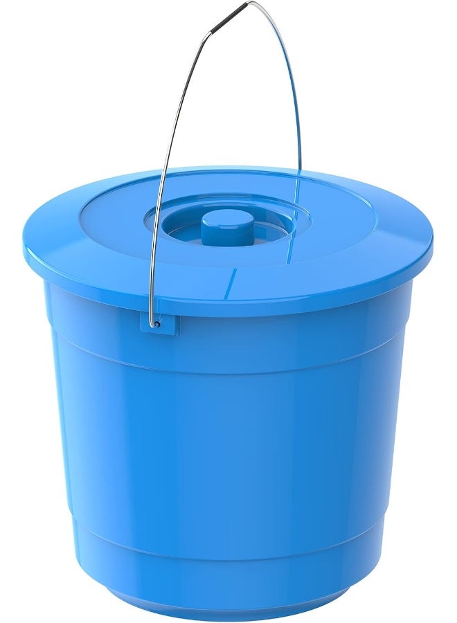 Cosmoplast دلو بلاستيكي دائري مقبض فولاذي أزرق سعة 15 لتر - Image 1