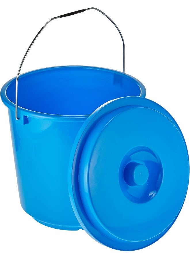 Cosmoplast دلو بلاستيكي دائري مقبض فولاذي أزرق سعة 15 لتر - Image 3