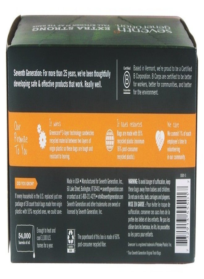 Seventh Generation, Tall Kitchen Trash Bags 13 gal, 30 count - Image 3