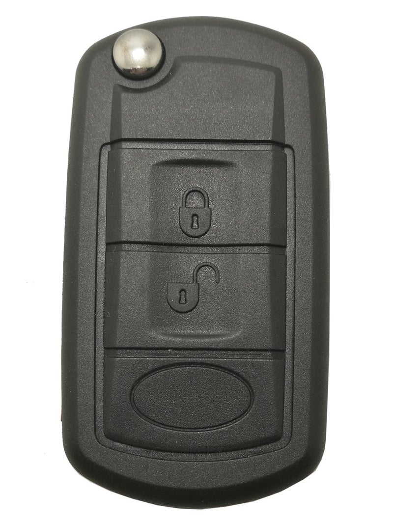 Key Fob Case Shell Fit for Land Rover LR3 Discovery Range Rover Sport Flip Keyless Entry Remote Car Key Fob Cover Replacement Key Casing