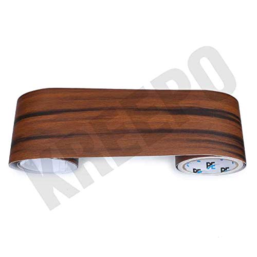 KREEPO Waterproof Waist Line Wall Sticker Self Adhesive Baseboard Wallpaper Border Roll Decals Home Decor Film (Size 4Inch x 40m) (Wood-9) - Image 3