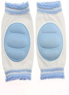 Generic Breathable Adjustable Infant Baby Crawling Knee Pads Protector, Blue 