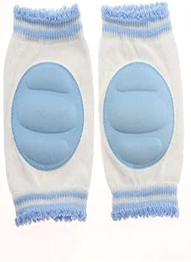 Generic Breathable Adjustable Infant Baby Crawling Knee Pads Protector, Blue 