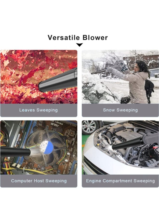 WEMART 24V Leaf Blower,Cordless Leaf Blower,Blower,2 in 1 Portable Leaf Blower and Vacuum Cleaner with 2 Lithium Batteries and Charger,Multi-function Electric Leaf Blower - Image 5
