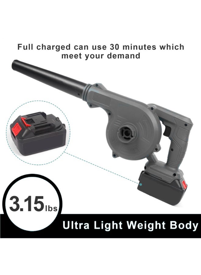 WEMART 24V Leaf Blower,Cordless Leaf Blower,Blower,2 in 1 Portable Leaf Blower and Vacuum Cleaner with 2 Lithium Batteries and Charger,Multi-function Electric Leaf Blower - Image 3