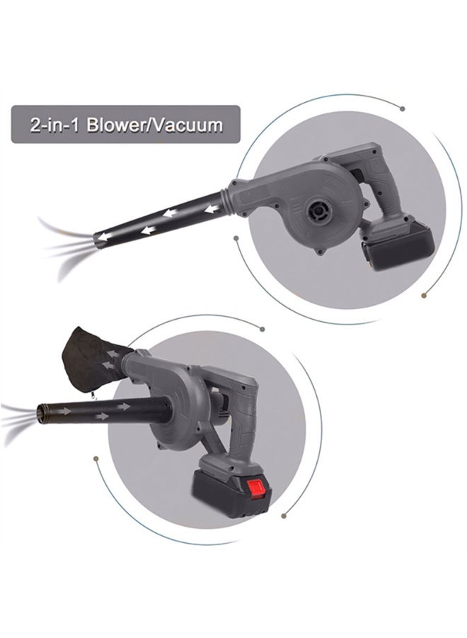 WEMART 24V Leaf Blower,Cordless Leaf Blower,Blower,2 in 1 Portable Leaf Blower and Vacuum Cleaner with 2 Lithium Batteries and Charger,Multi-function Electric Leaf Blower - Image 2