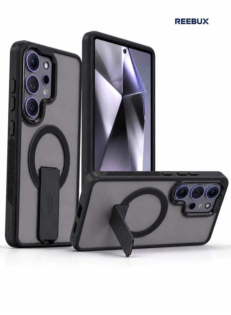 Reebux Samsung Galaxy S26 Ultra Magnetic Case with Stand, Shockproof Bumper, Translucent Matte Back, Strong MagSafe Compatibility, Drop Protection Cover - Image 1