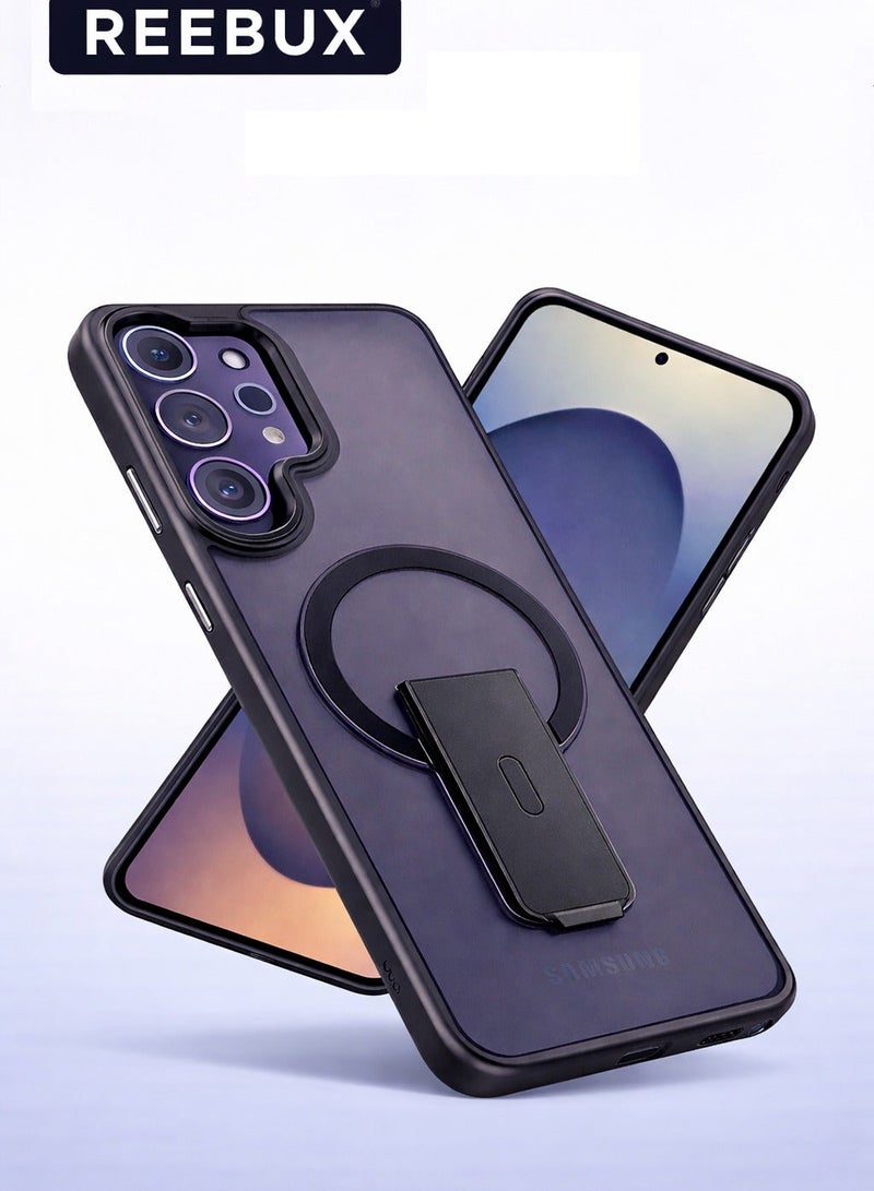 Reebux Samsung Galaxy S26 Ultra Magnetic Case with Stand, Shockproof Bumper, Translucent Matte Back, Strong MagSafe Compatibility, Drop Protection Cover - Image 2