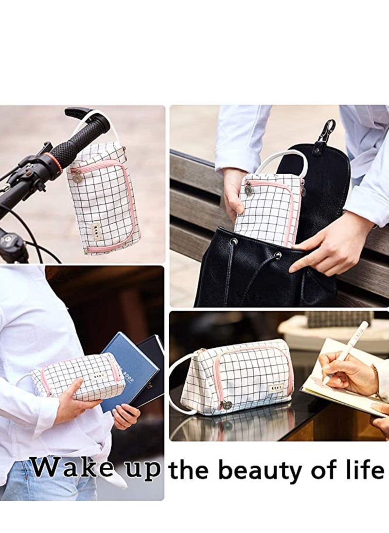 Beauenty - Stationery Bag Holder Canvas Storage Pouch Marker Pen Pencil Case For Middle High School Office College Student - Image 1