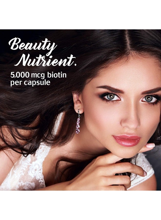 Bluebonnet Nutrition Biotin 5000 mcg, Hair & Nail Support*, Non-GMO, Vegan, Kosher Certified, Gluten-Free, Soy-Free, Dairy-Free, 120 Vegetable Capsules, 120 Servings - Image 2