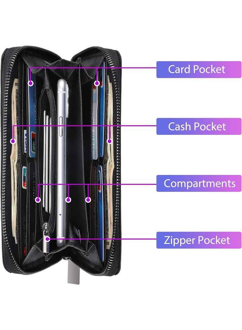 Women’s Wallet with Single Zipper – Modern 3D Geometric Design - Image 2