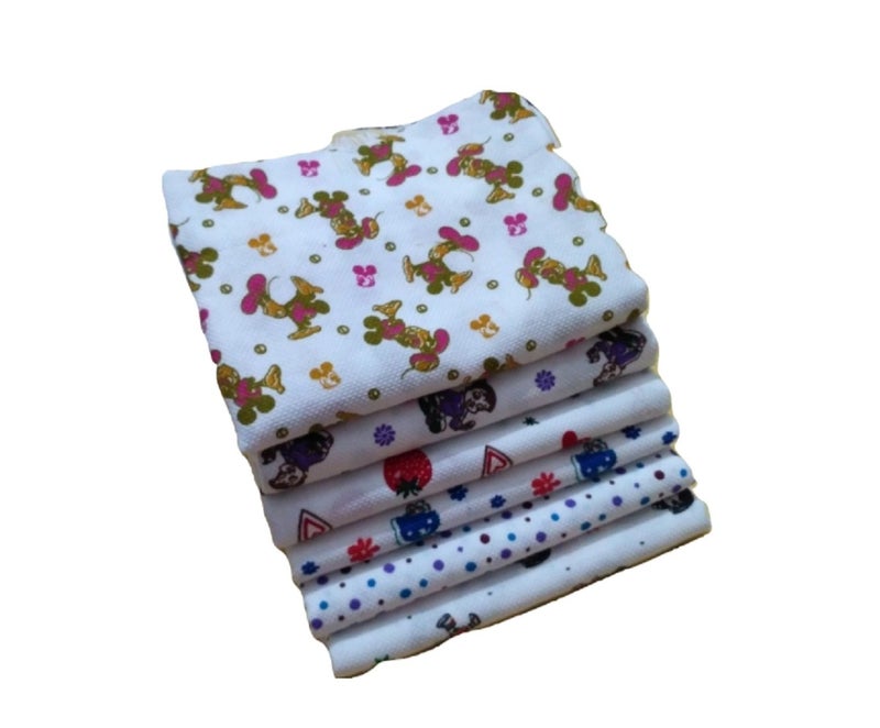Cotton Colors Cartoon Printed Cotton Bath Towels Set of 6 Pieces (Multicolour) - Image 2