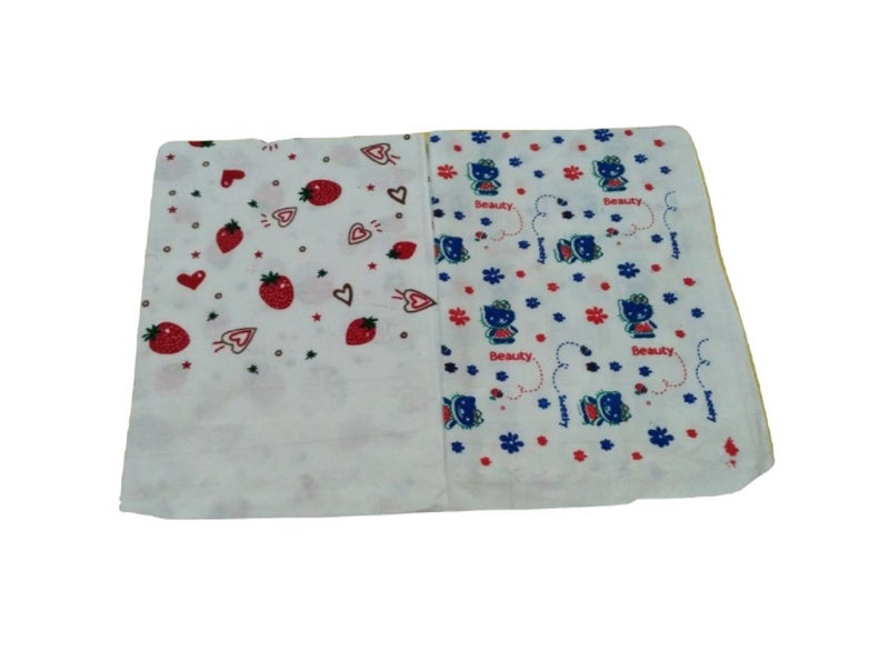 Cotton Colors Cartoon Printed Cotton Bath Towels Set of 6 Pieces (Multicolour) - Image 4