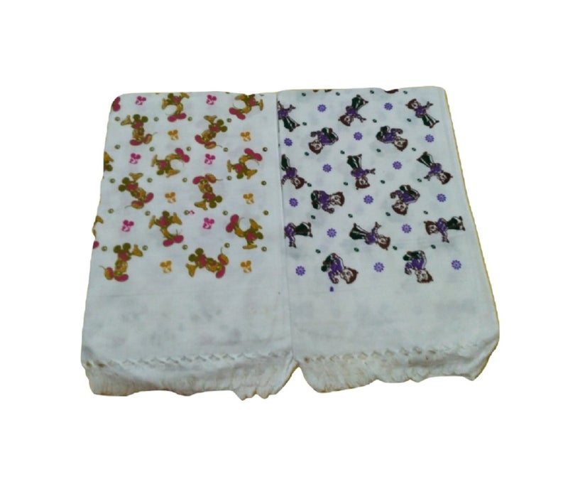 Cotton Colors Cartoon Printed Cotton Bath Towels Set of 6 Pieces (Multicolour) - Image 3