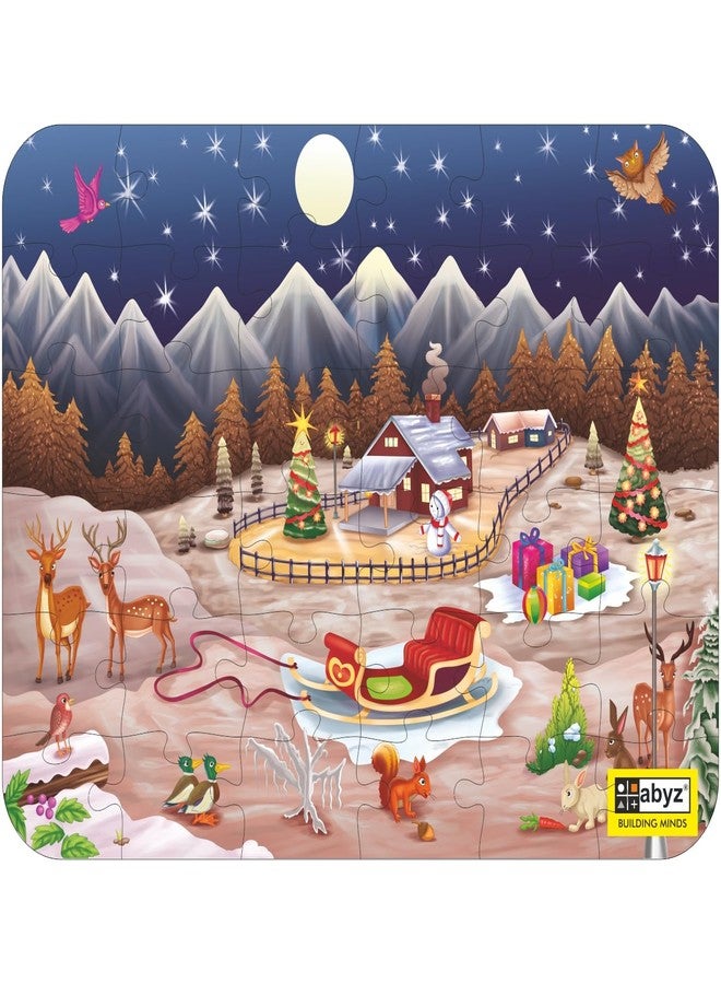 ABYZ Wooden Jigsaw Puzzle – Christmas Playset for Fun Educational & Little Explorers, 36-Pieces Pack of 2 Fun Games with Multicolor | Birthday Gift for (4-6 Years) Age Kids. - Image 1