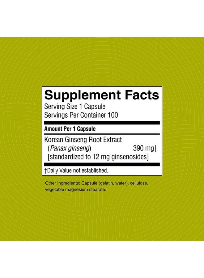 NATURE'S SUNSHINE جنسنغ الشمس الطبيعية، كوري، 100 كبسولة - Image 3