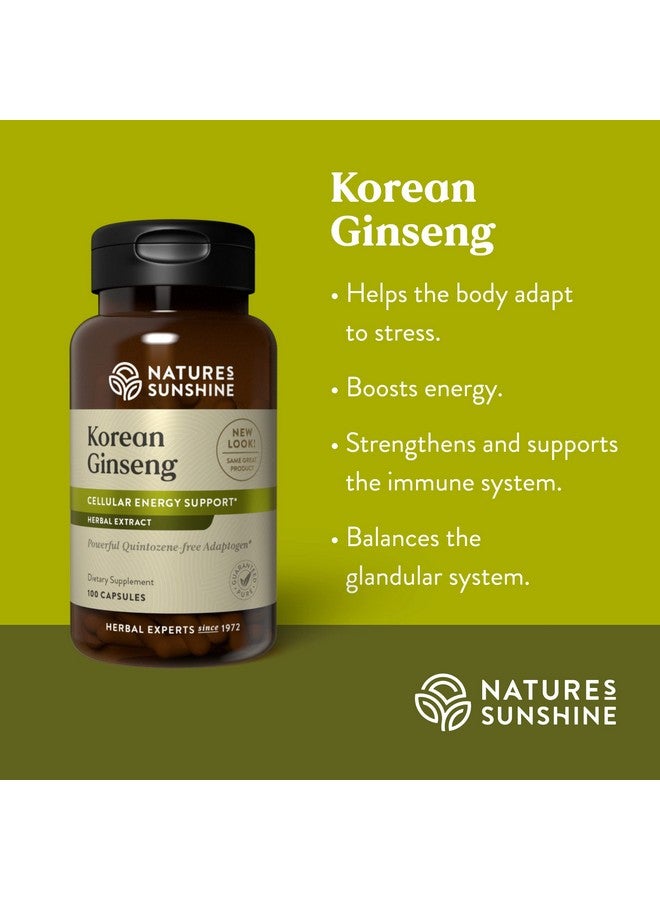 NATURE'S SUNSHINE جنسنغ الشمس الطبيعية، كوري، 100 كبسولة - Image 4