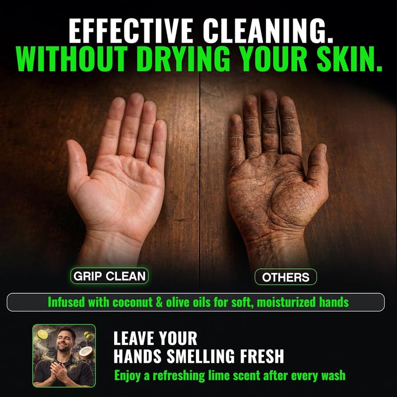 Grip Clean Dirt Infused Heavy Duty Hand Cleaner - All Natural (10oz) - Image 5
