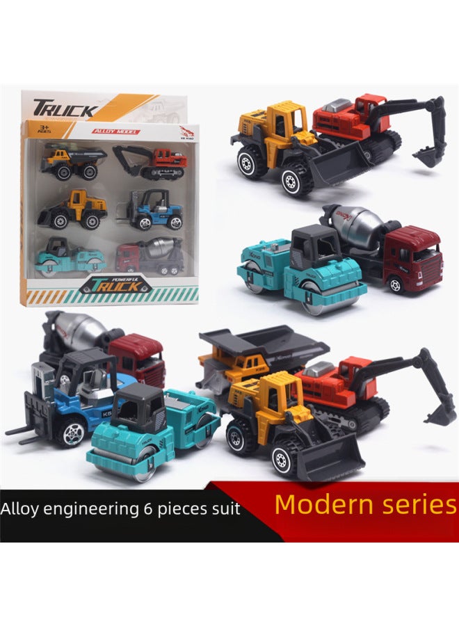 164 Scale Alloy Engineering Vehicle Model Suit Excavator Loader Bulldozer Toy Version-Color:O Special Police Car Series  - Image 4