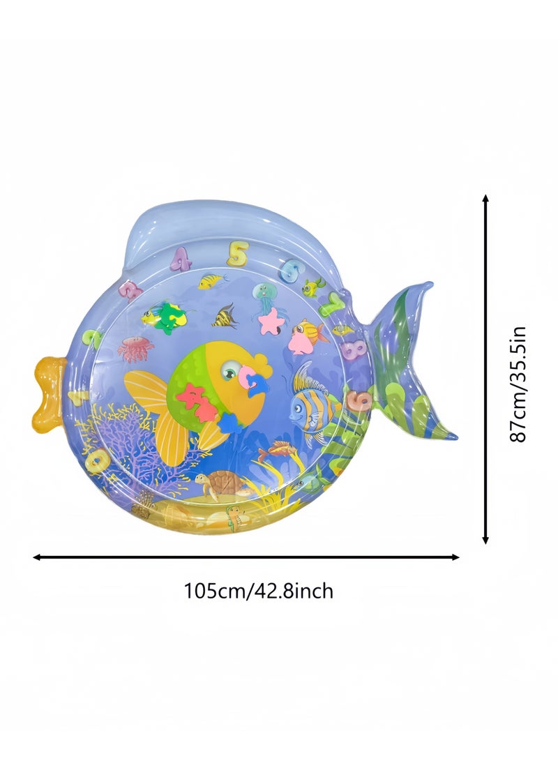 Baby Inflatable Water Mat, Water Play Mat, Baby Toys, Aquarium Mat, Promote Baby Motor And Sensory Development, Grow Through Play Sensory Stimulation Gifts For Infants Boys Girls, 41.3in  - Image 2