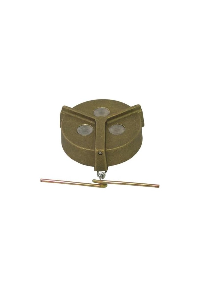 Tectran 9114 Non-Locking Fuel Cap - Brass, Vented, 2" Diameter