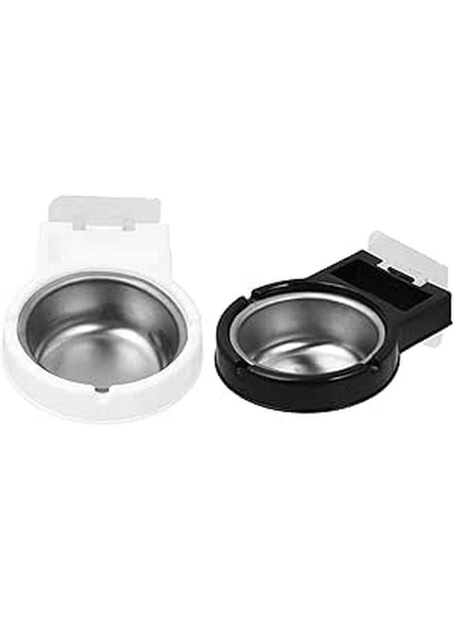 Wall Mounted Waterproof Ashtray Black White 2PCS For Bathroom Office Toilet Home - Image 1