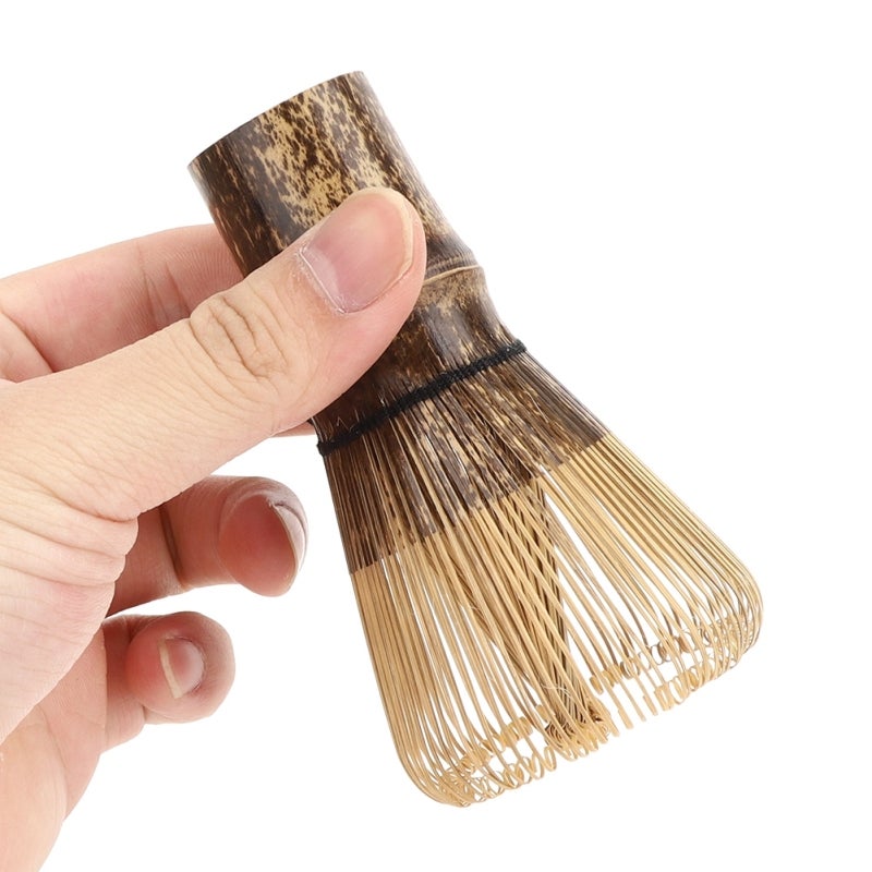 Bamboo Matcha Whisk 120 Prongs High-Quality Natural Bamboo - Smooth Surface Dense Spikes Japanese Style Whisk for Japanese Tea Ceremony Matcha Preparation - Image 1