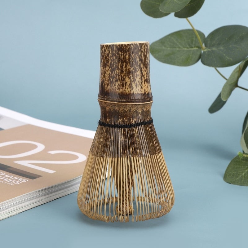 Bamboo Matcha Whisk 120 Prongs High-Quality Natural Bamboo - Smooth Surface Dense Spikes Japanese Style Whisk for Japanese Tea Ceremony Matcha Preparation - Image 2