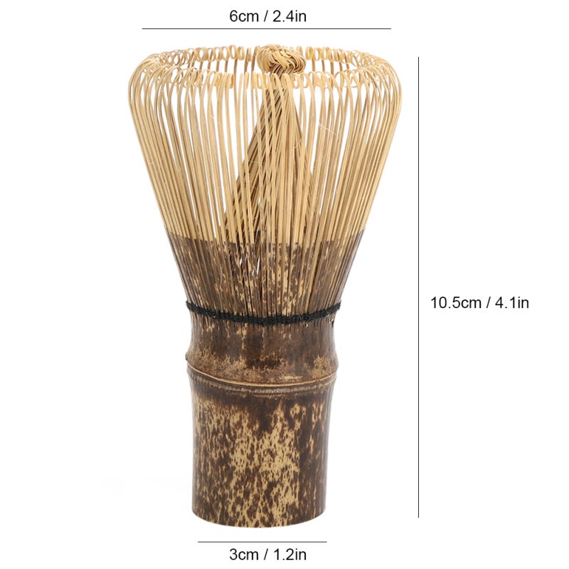 Bamboo Matcha Whisk 120 Prongs High-Quality Natural Bamboo - Smooth Surface Dense Spikes Japanese Style Whisk for Japanese Tea Ceremony Matcha Preparation - Image 3