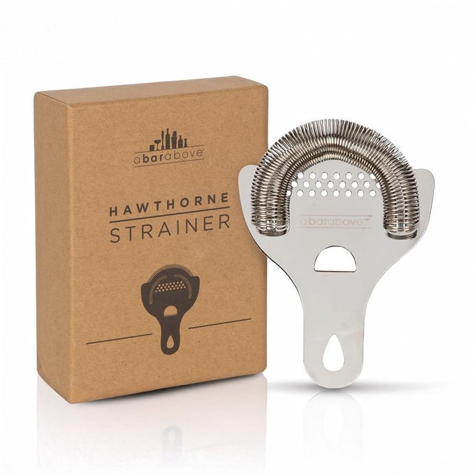 HAWTHORNE STRAINER FOR COCKTAILS BAR STRAINER COCKTAIL WITH HIGHDENSITY SPRING MIRRORED STAINLESS STEEL FINISH DRINK STRAINER COCKTAIL STRAINER FOR BOSTON SHAKERS AND MIXING GLASSES