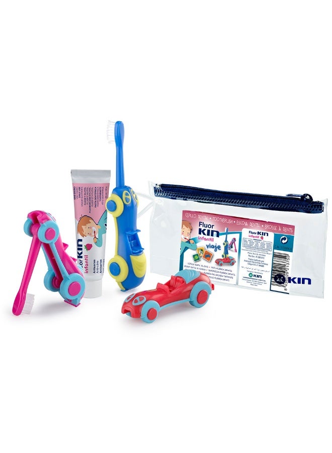 Kin Fluorkin for Children’s Travel Toy Car Set - Image 1
