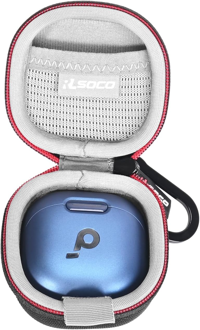آر كيه باي كيس حافظة RLSOCO الصلبة لسماعات Anker Soundcore Liberty 4 NC مع إلغاء الضوضاء التكيفي | حافظة سفر مقاومة للصدمات، مضادة للغبار، ومقاومة للماء مع مشبك كربينر - أسود (الحافظة فقط) - Image 1