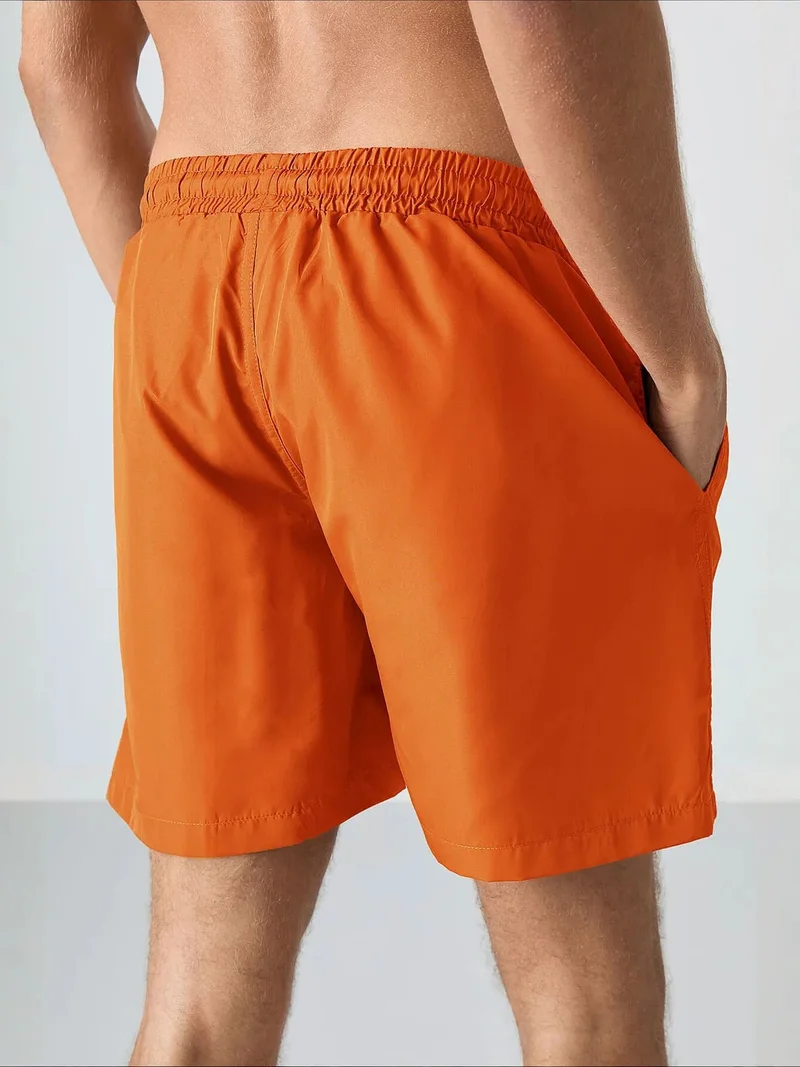 Tommylife Bright Orange TOMMY Men's Pull-On One-Piece Shorts Set for Men | Best Price UAE