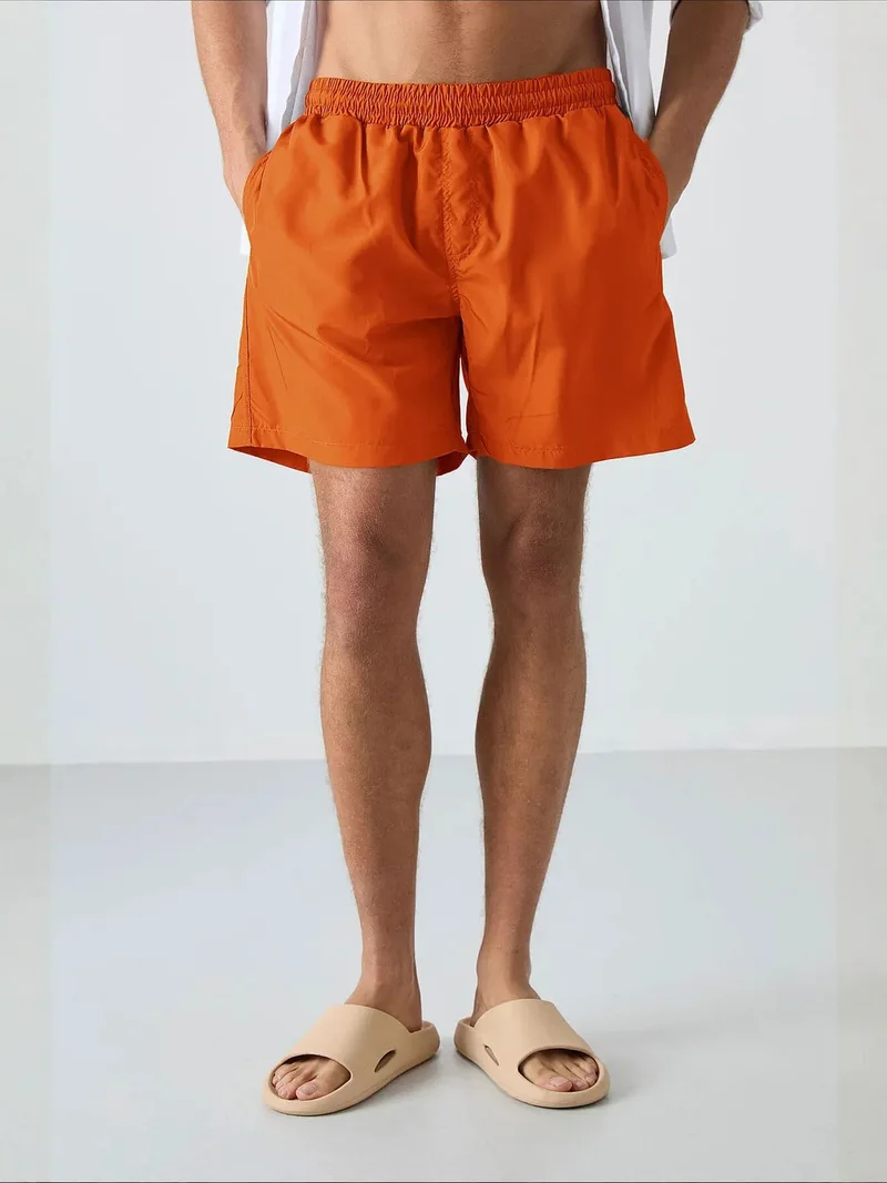Tommylife Bright Orange TOMMY Men's Pull-On One-Piece Shorts Set for Men | Best Price UAE