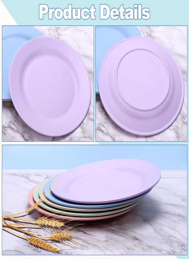 Cptoion 5 Pack Wheat Straw Dinner Plates, 11 Inch Unbreakable Deep, Reusable, Lightweight, Dishwasher & Microwave Safe, BPA Free & Eco-Friendly (5 Colors) - Image 3