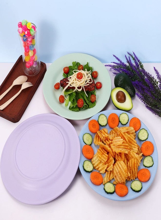 Cptoion 5 Pack Wheat Straw Dinner Plates, 11 Inch Unbreakable Deep, Reusable, Lightweight, Dishwasher & Microwave Safe, BPA Free & Eco-Friendly (5 Colors) - Image 4