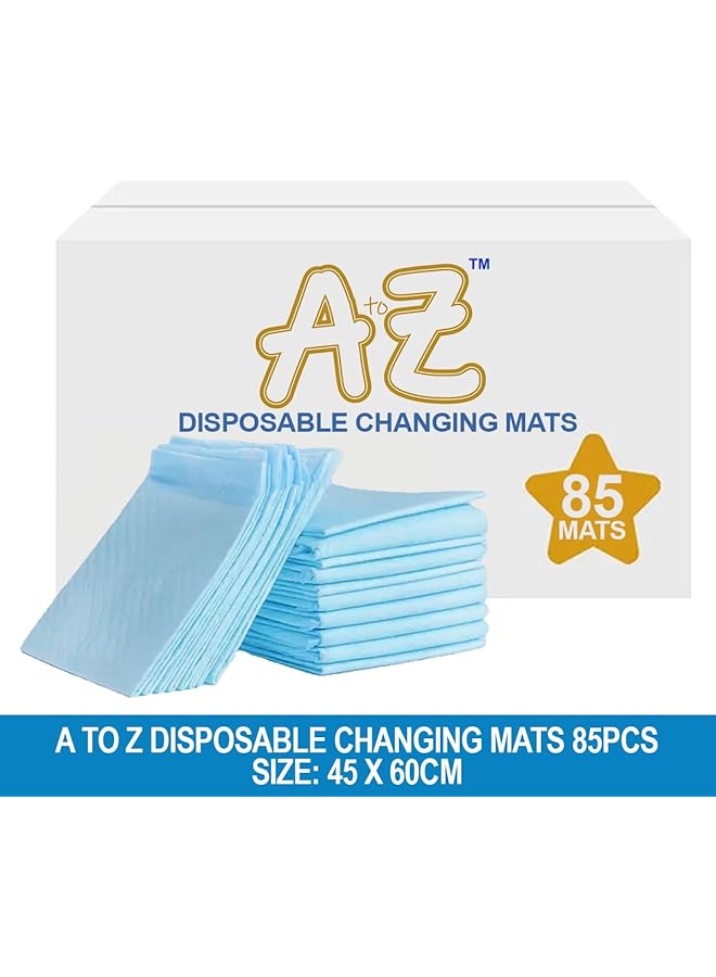 A TO Z Disposable Changing Mat Large (45 X 60Cm) Pack Of 85 Blue - Image 2