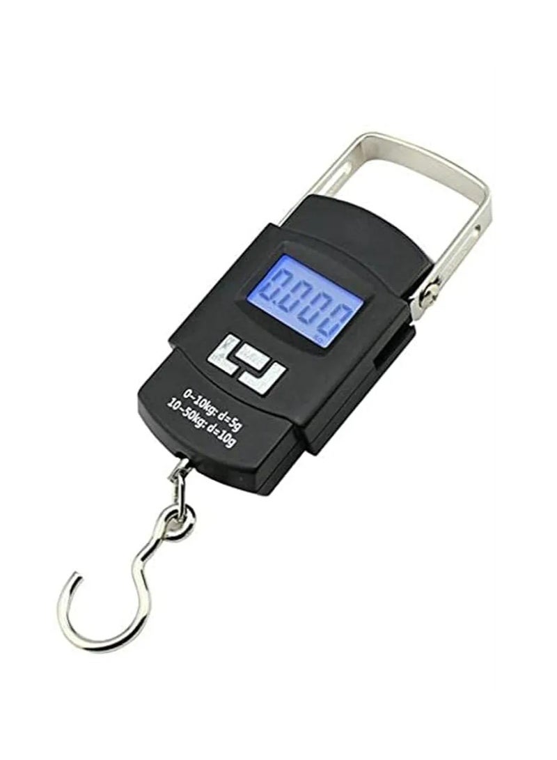 Ridge Portable Digital Luggage Scale with LCD Display Black/Silver - Image 1