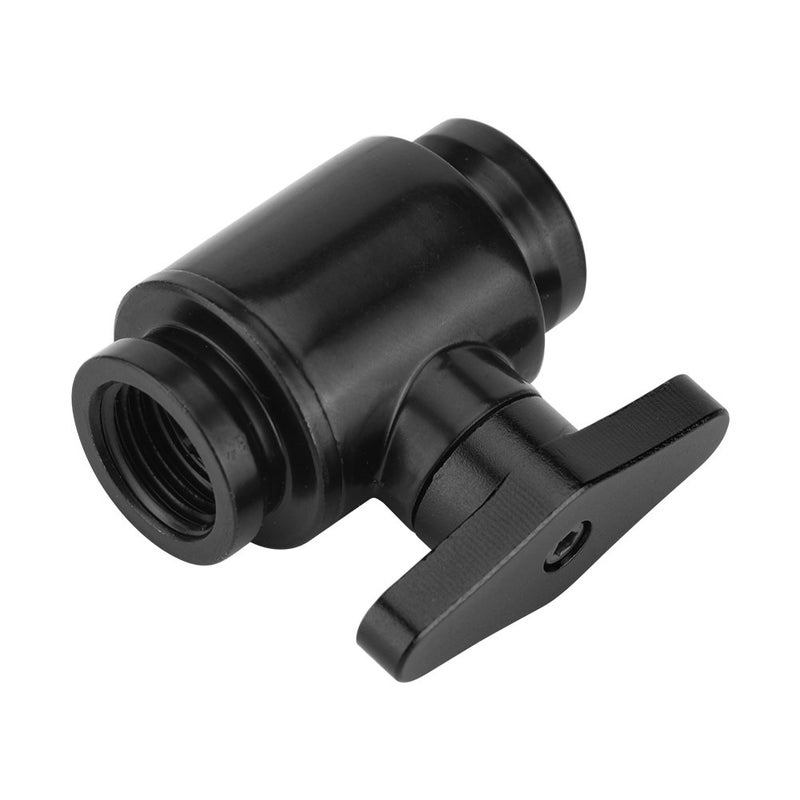 klarako Mini Water Cooling Valve G1/4" Thread Internal Dentition PC Water Radiator Water Ball Valve for Computer Water Cooling System (Black Handle) - Image 1