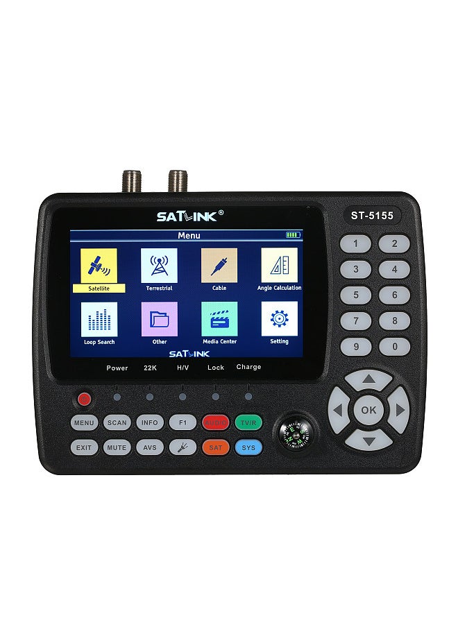 Generic - Digital Satellite Finder Meter DVB-S/S2/T/T2/C Combo Meter Portable Satellite TV Signal Finder 2600mAh Rechargeable Digital Handheld Signal Meter - Image 1