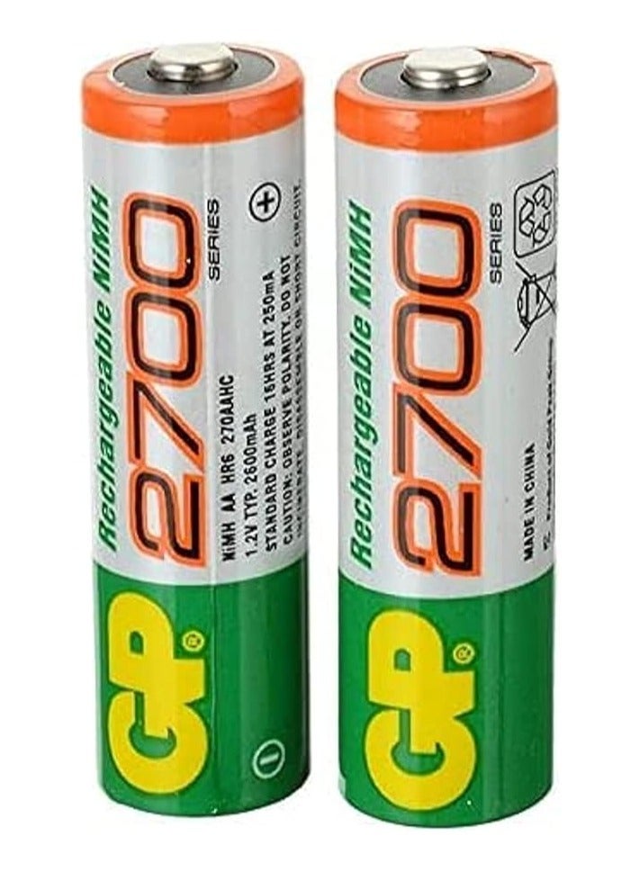 GP 2 AA Rechargable Batteries 2700 Mah - Image 1