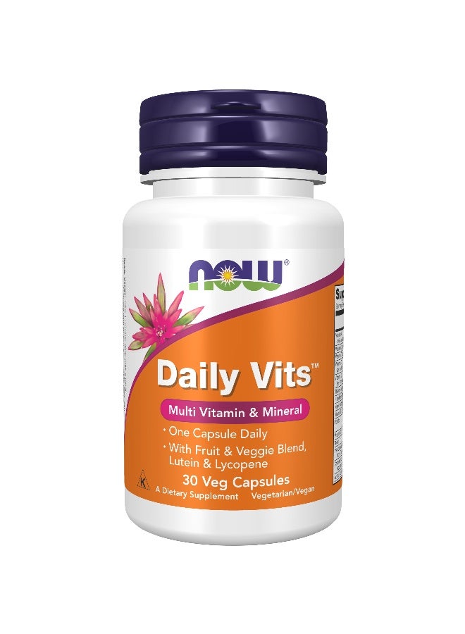Now Foods Daily Vits 30 Veg Capsules - Image 1