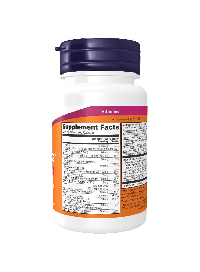 Now Foods Daily Vits 30 Veg Capsules - Image 2