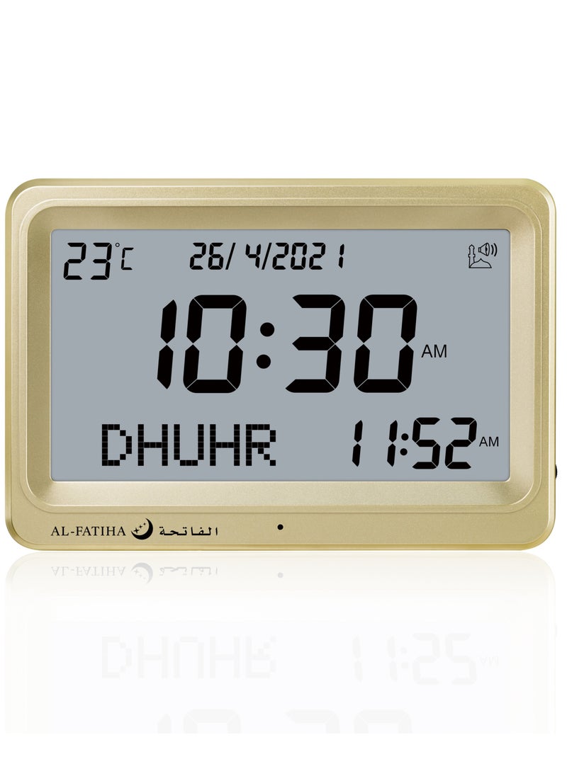 AL-FATIHA Larger LCD Screen Azan Clock, 8 Athan Sounds, Multi-languages, Hijir, Gregorian, Calendars, Muslim Prayer, Desk Alarm Clock  - Image 2