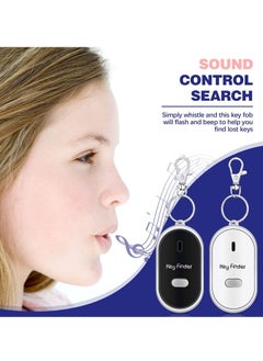 Generic 4 Pieces Key Finder Locator LED Light Remote Sound Control Lost Key Finder with Keychain for Child Elderly Pet Luggage  - Image 2