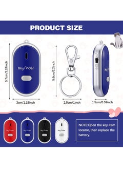Generic 4 Pieces Key Finder Locator LED Light Remote Sound Control Lost Key Finder with Keychain for Child Elderly Pet Luggage  - Image 3