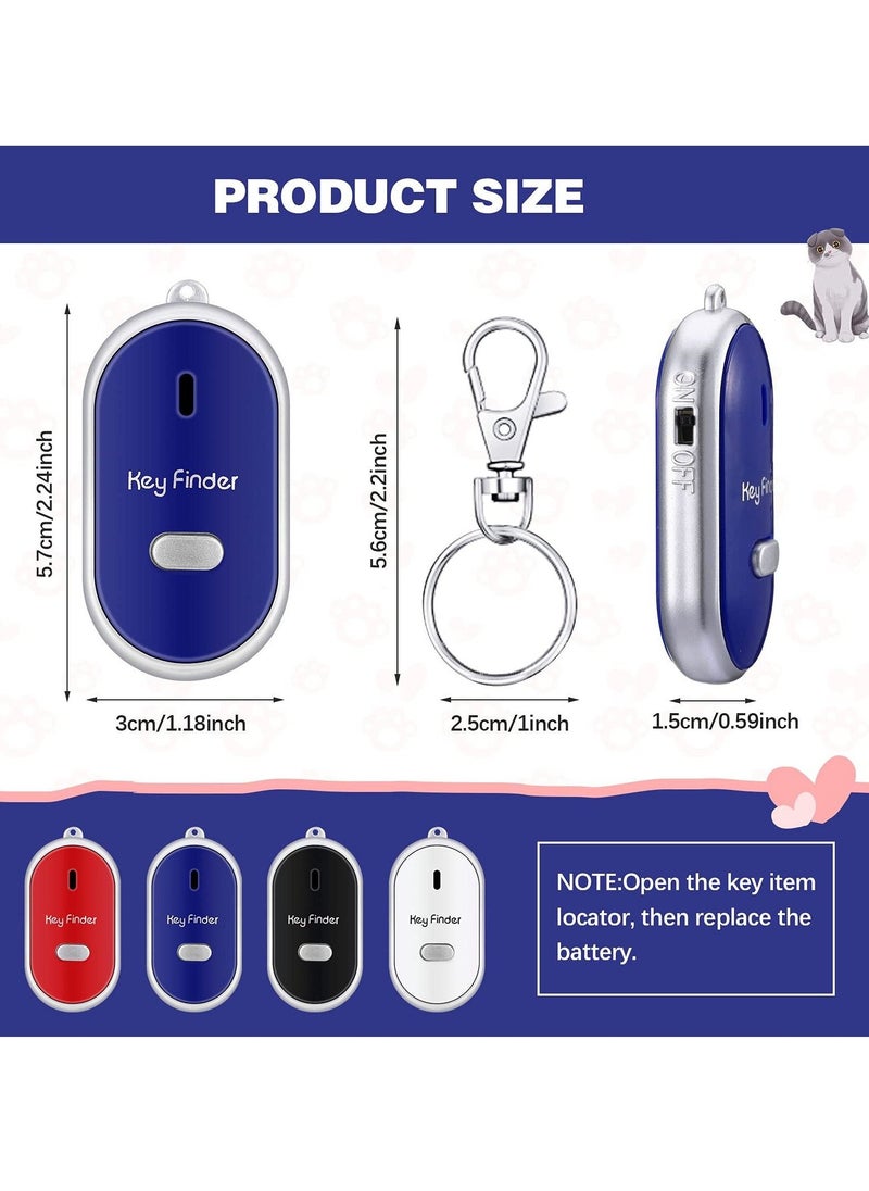 Generic 4 Pieces Key Finder Locator LED Light Remote Sound Control Lost Key Finder with Keychain for Child Elderly Pet Luggage  - Image 3