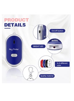 Generic 4 Pieces Key Finder Locator LED Light Remote Sound Control Lost Key Finder with Keychain for Child Elderly Pet Luggage  - Image 4